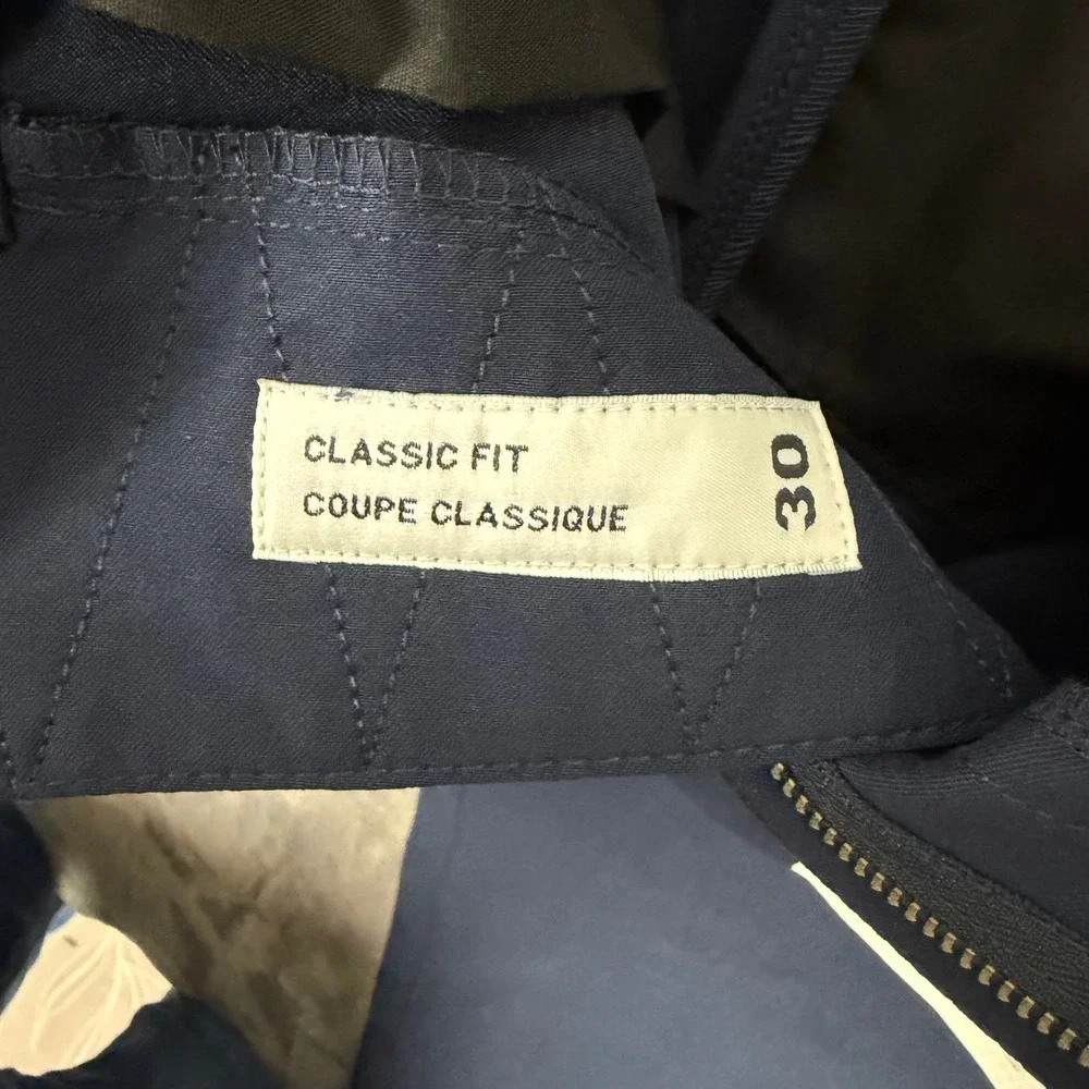 Projek Raw Pants Mens 30 Navy Blue Bungeeflex Classic Fit Stretch Work Chino - Picture 8 of 10